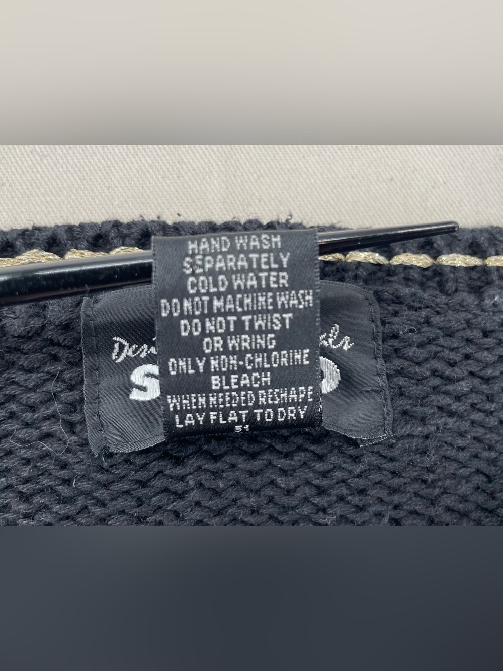 STUDIO VINTAGE BLACK UGLY CHRISTMAS SWEATER - Picture 6 of 6
